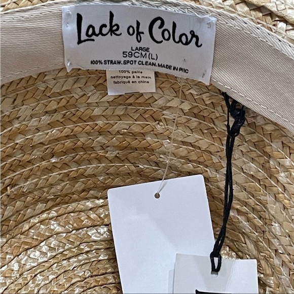 Lack of Color Wide Brim Boater Sun Hat Size L New - Picture 5 of 5